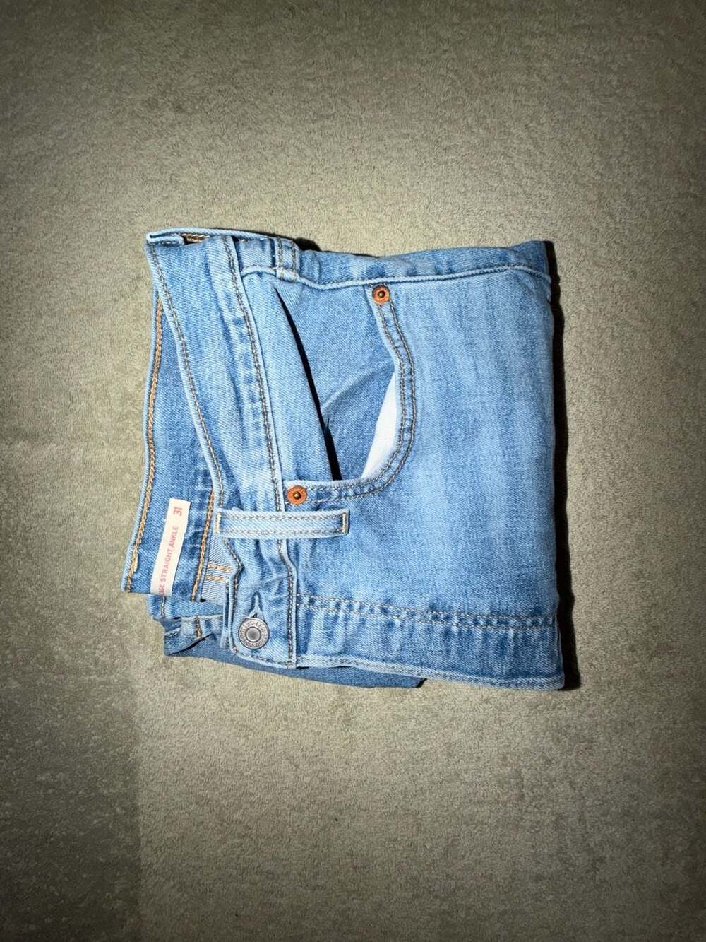 Levi's Ribcage Straight Ankle Jeans Size 31 Medium Wash Denim - Picture 12 of 12